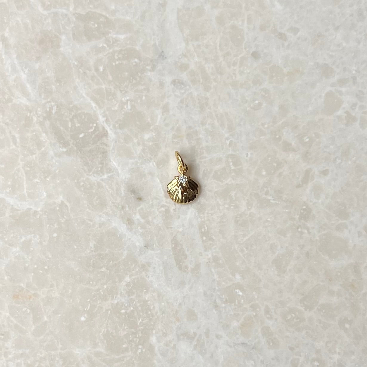 Clamshell CZ Charm