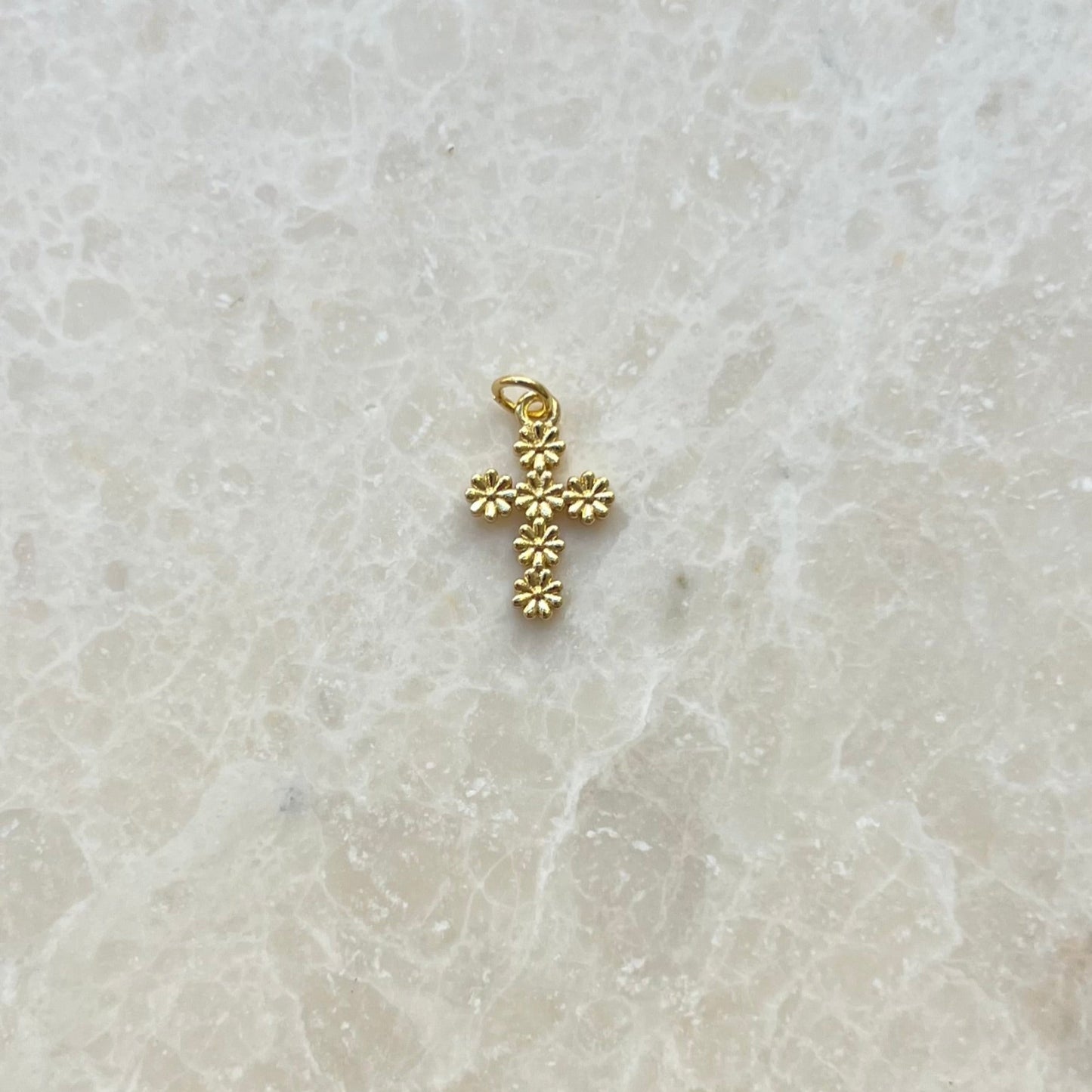 Daisy Cross Charm