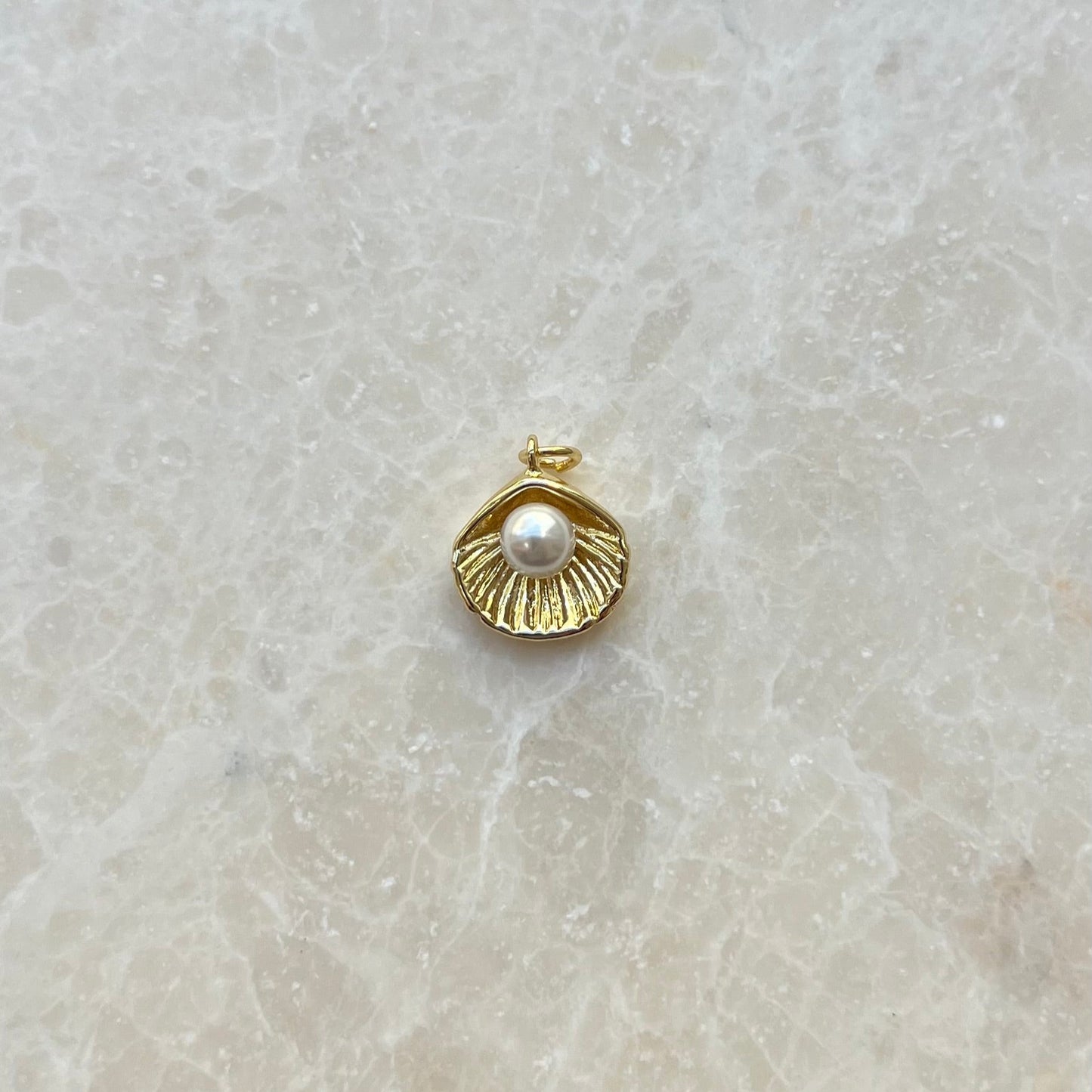Pearl Clamshell Charm