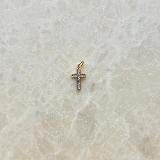 Micropave Cross Charm