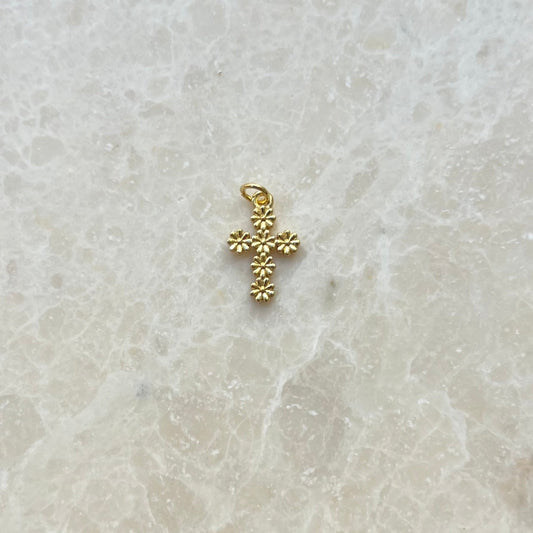 Daisy Cross Charm