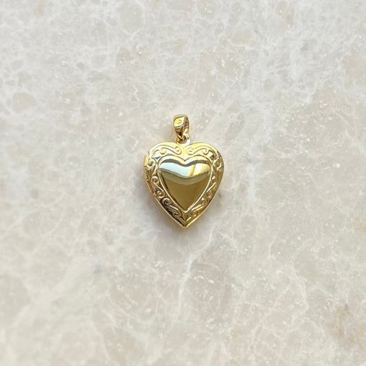 Engraved Heart Locket