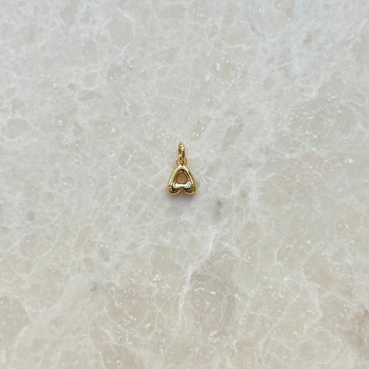 Mini Bubble Initial Charm