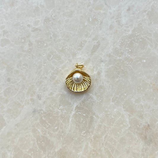 Pearl Clamshell Charm
