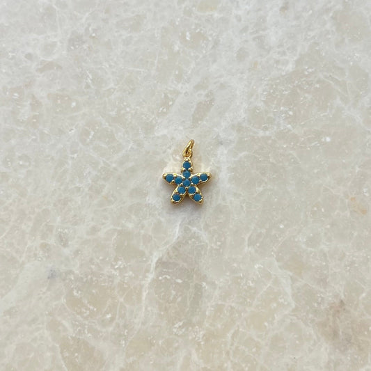 Turquoise Starfish Charm