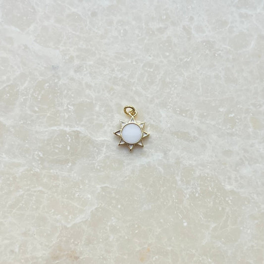 Mini White Sun Charm